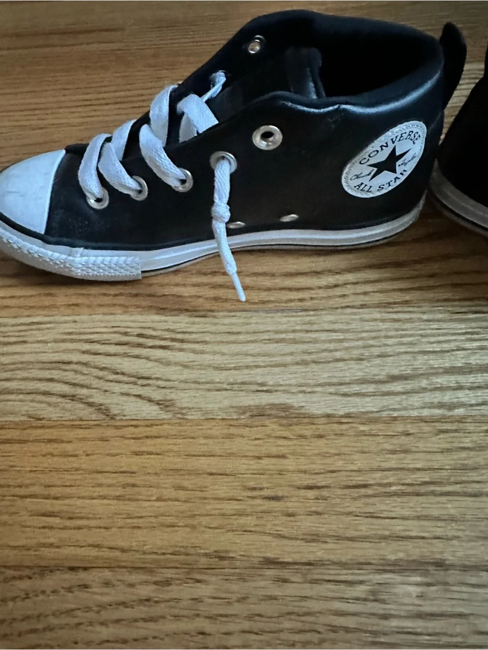 Converse Kids Black High-Top Sneakers with White Accents